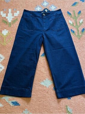 Maeve by Anthropologie Women’s Colette Dark Wash Cropped Jeans Size 16W